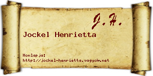 Jockel Henrietta névjegykártya
